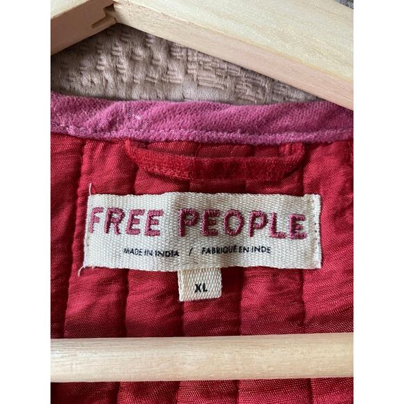 FREE PEOPLE Natalia Jacket in Sweet Heart Red Size XL - Picture 3 of 6